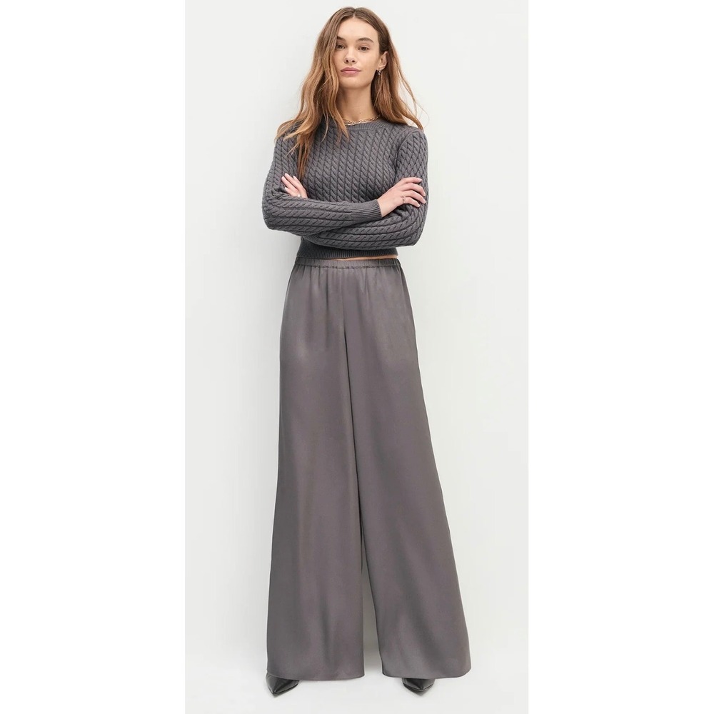 Favorite Daughter The Effortless Wide Leg Pants Grey Shadow XL 45FB2SGP8605-GSH
